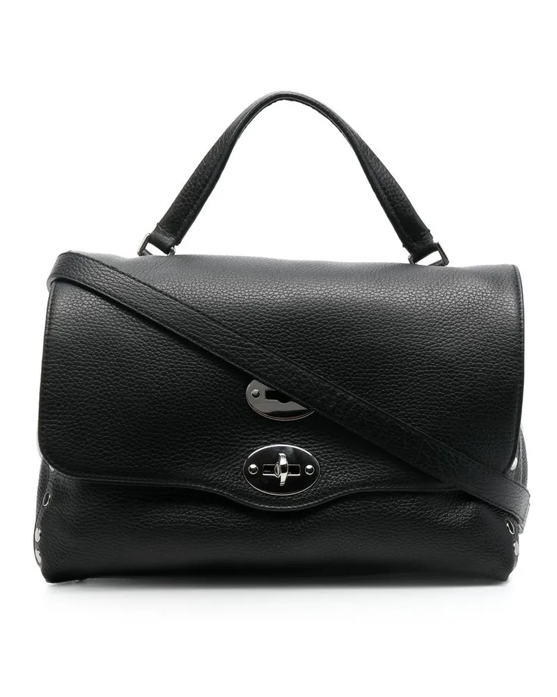 Zanellato Mittelgroße Postina Handtasche - Schwarz Schwarz