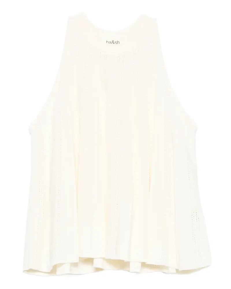 ba&sh Serres Neckholder-Top mit Falten - Nude Nude