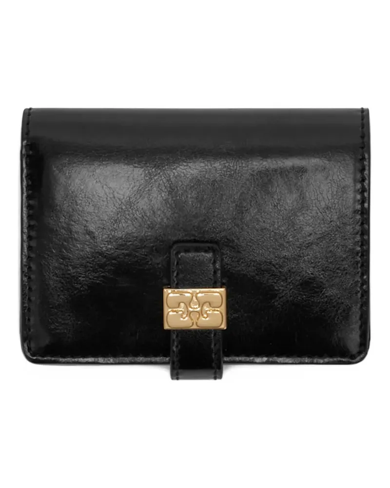 Ganni Portemonnaie mit Logo-Schild - Schwarz Schwarz