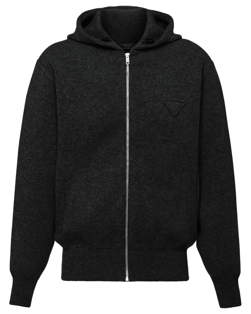 Prada Kapuzenjacke aus Kaschmir Schwarz