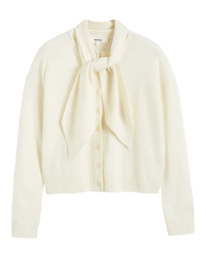 Chinti & Parker Cardigan mit Bindeband am Ausschnitt und Knopfverschluss - Nude Nude
