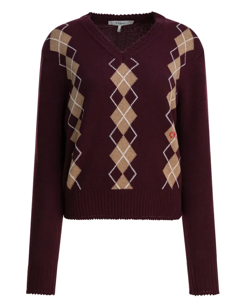 Chloé V-neck sweater - Rot Rot