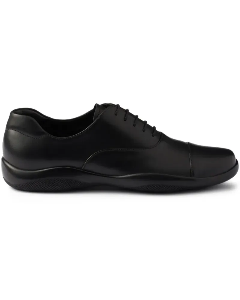 Prada Sneakers aus Leder - Schwarz Schwarz