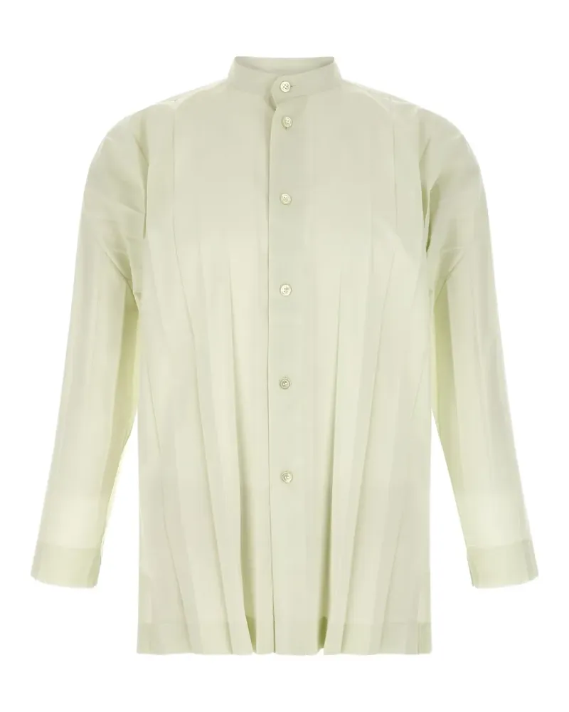 Issey Miyake Edge long-sleeve shirt - Grün Grün