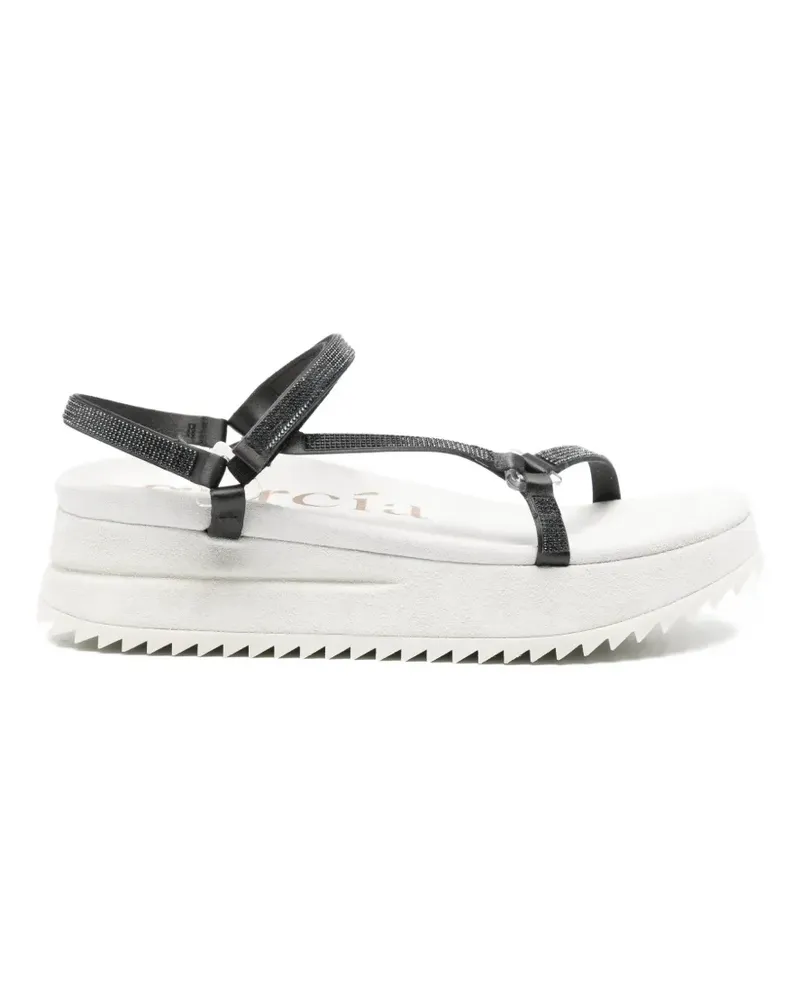 Pedro Garcia Maila crystal-embellished platform sandals - Schwarz Schwarz