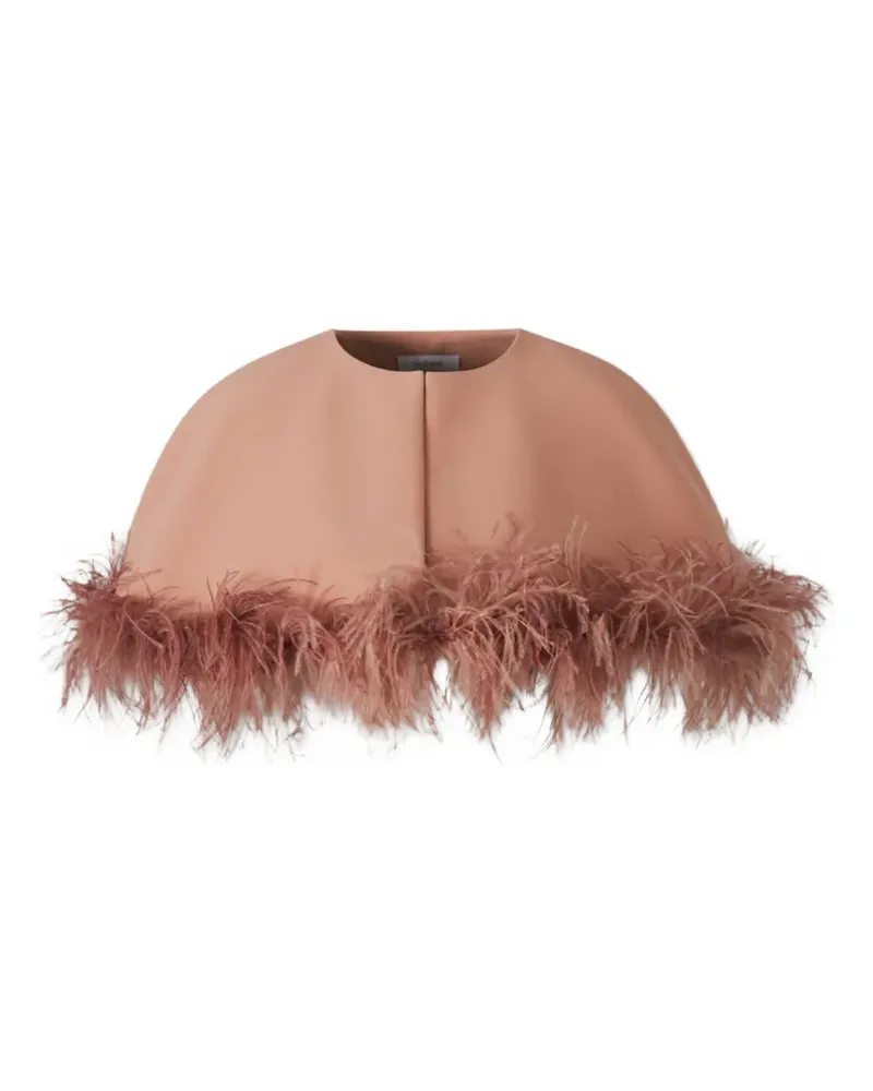 Safiyaa feather cape - Nude Nude