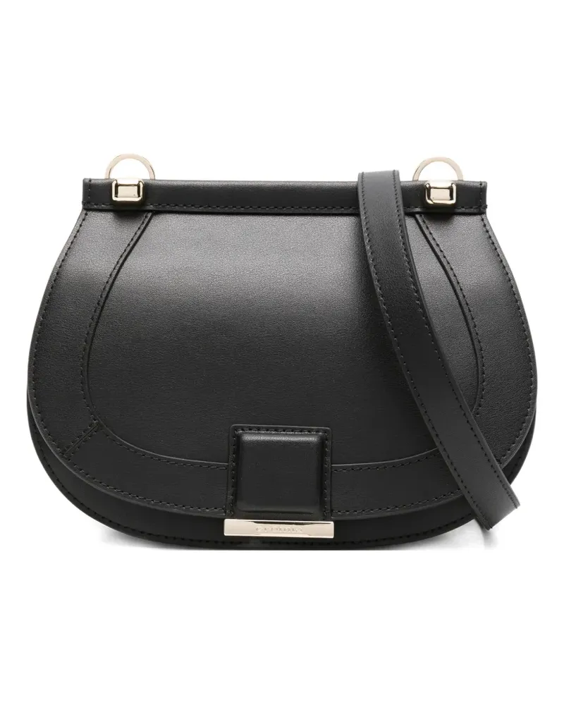 Cromia half-moon leather clutch bag - Schwarz Schwarz