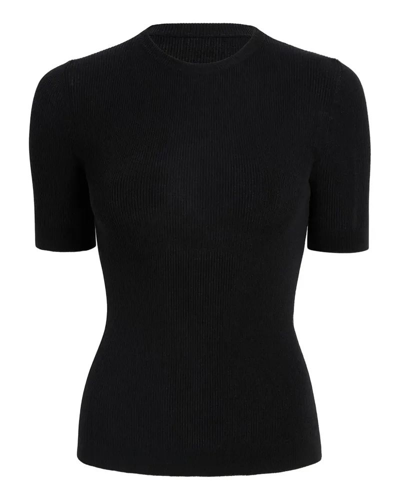 KHAITE Kurzärmeliges Celina T-Shirt - Schwarz Schwarz