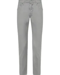 Incotex Halbhohe Slim-Fit-Jeans Grau