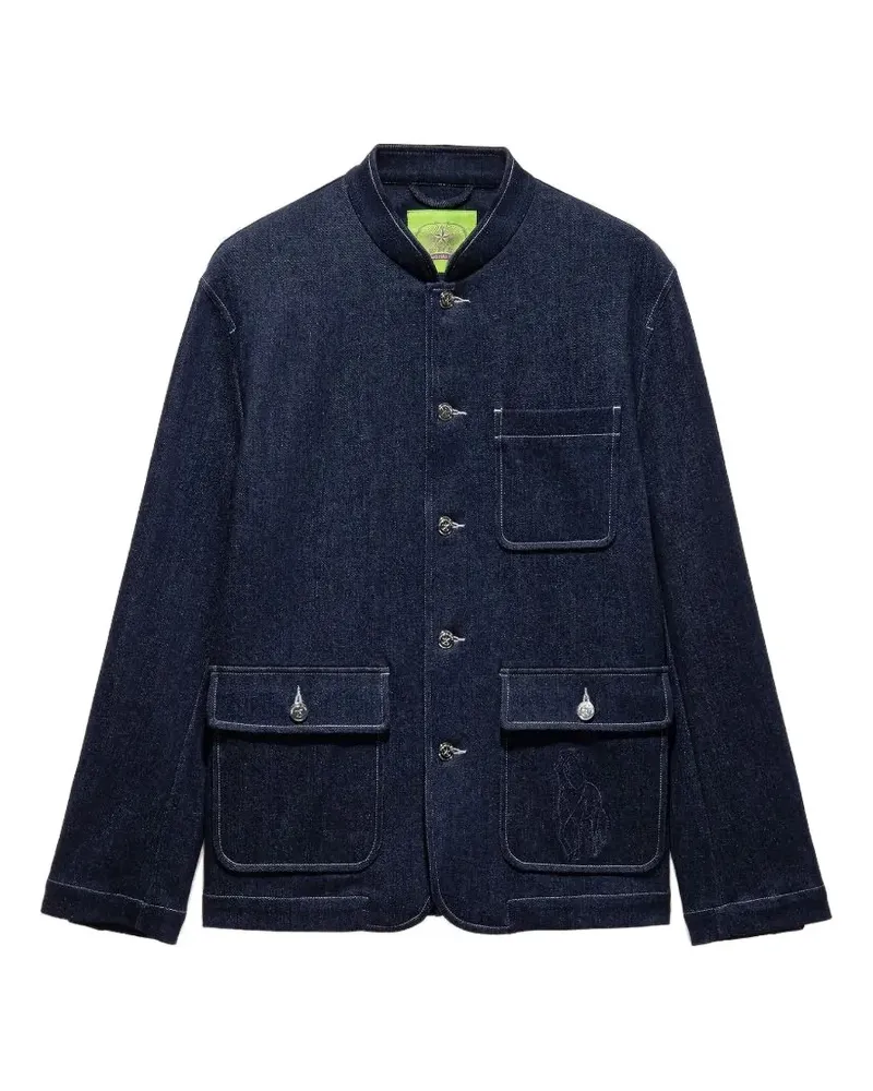 Shanghai Tang Pferd-Jacke mit fünf Knöpfen - Blau Blau
