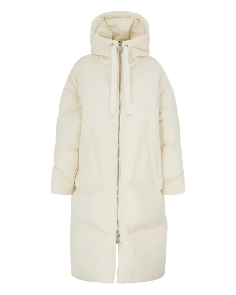 KHRISJOY hooded zip-fastening coat - Nude Nude