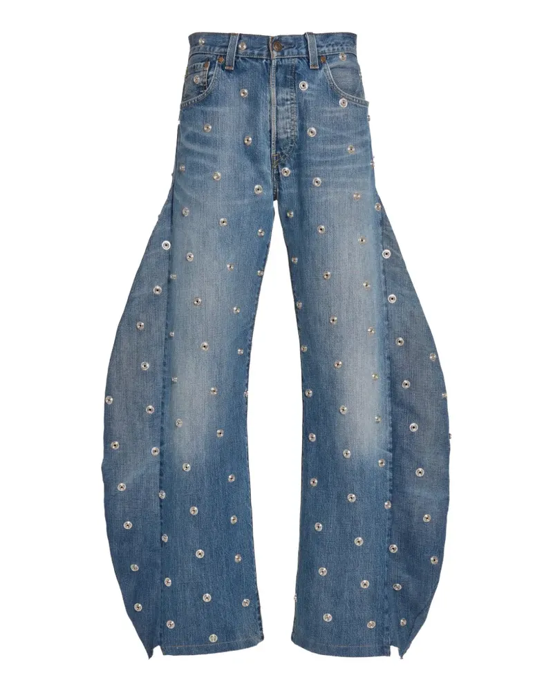 A.W.A.K.E. studded side-insert jeans - Blau Blau