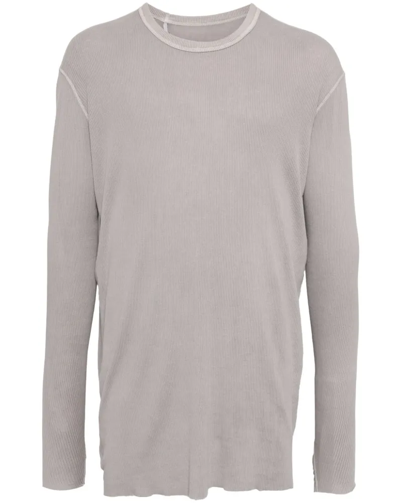 Boris Bidjan Saberi Klassisches Langarmshirt - Grau Grau