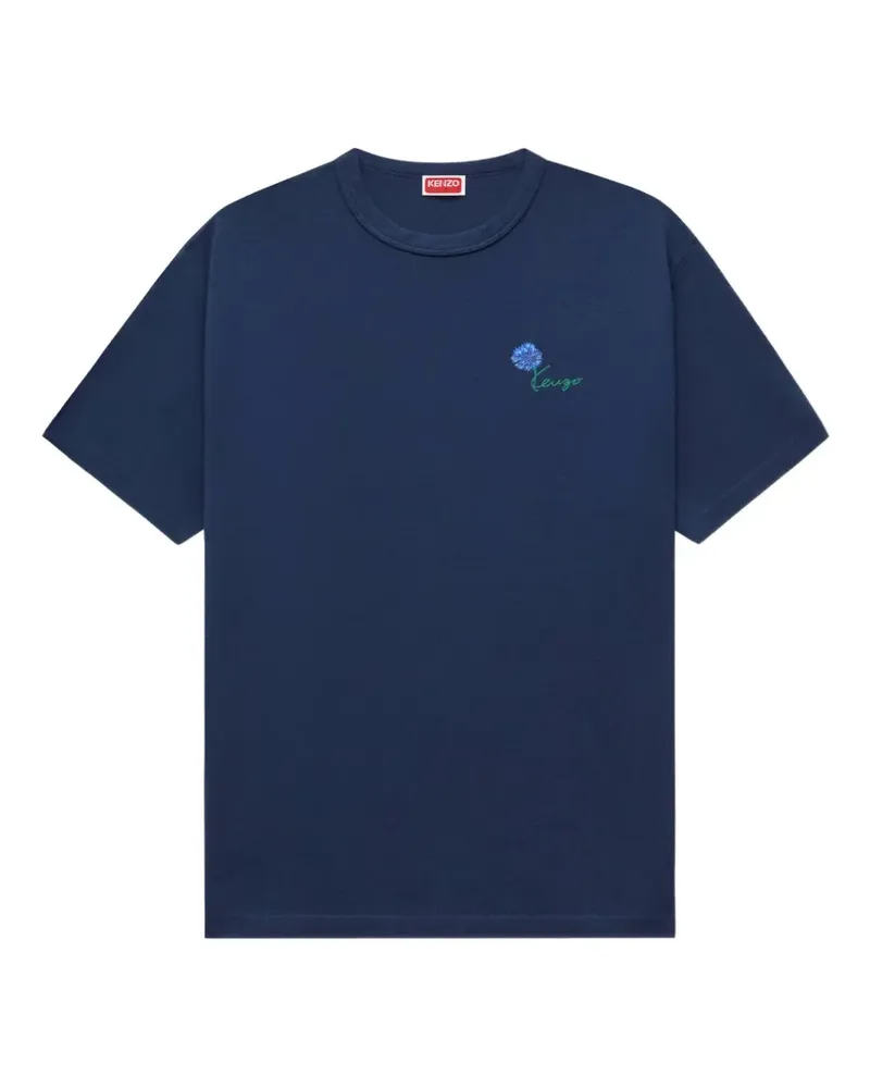 Kenzo Tulip cotton T-shirt - Blau Blau