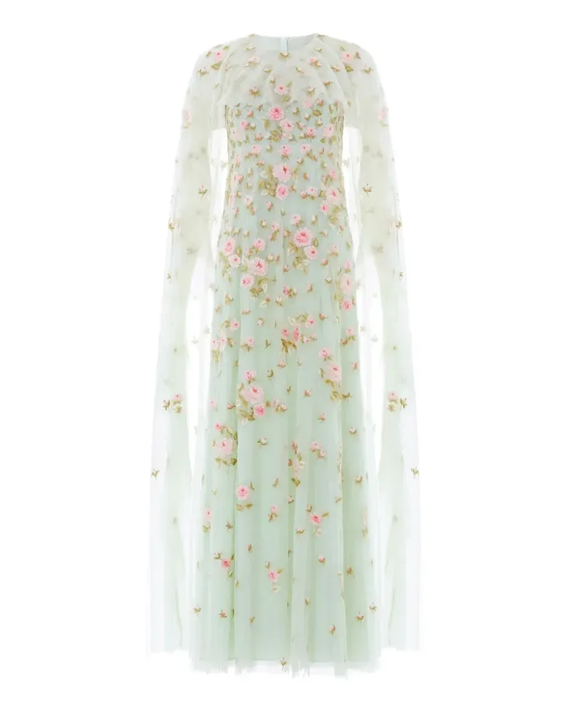 Needle & Thread Rose Bloom cape gown - Grün Grün
