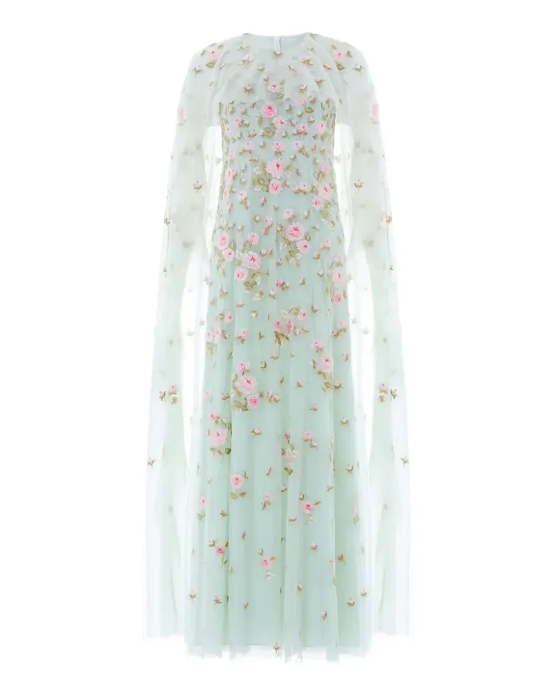 Needle & Thread Rose Bloom cape gown - Grün Grün