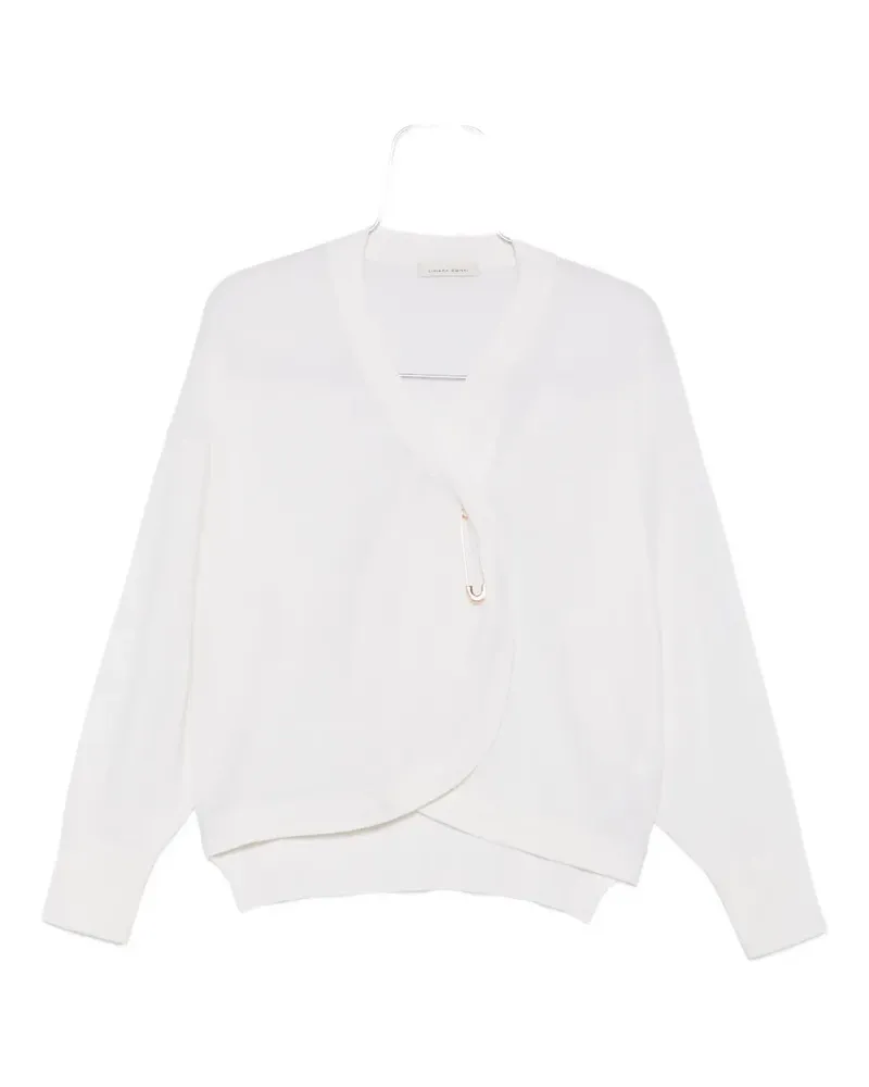 Liviana Conti safety-pin-fastening cardigan - Weiß Weiß