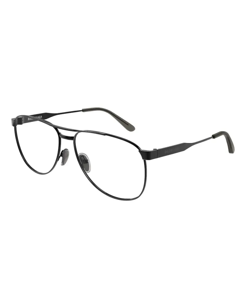 Balenciaga Klassische Pilotenbrille - Schwarz Schwarz