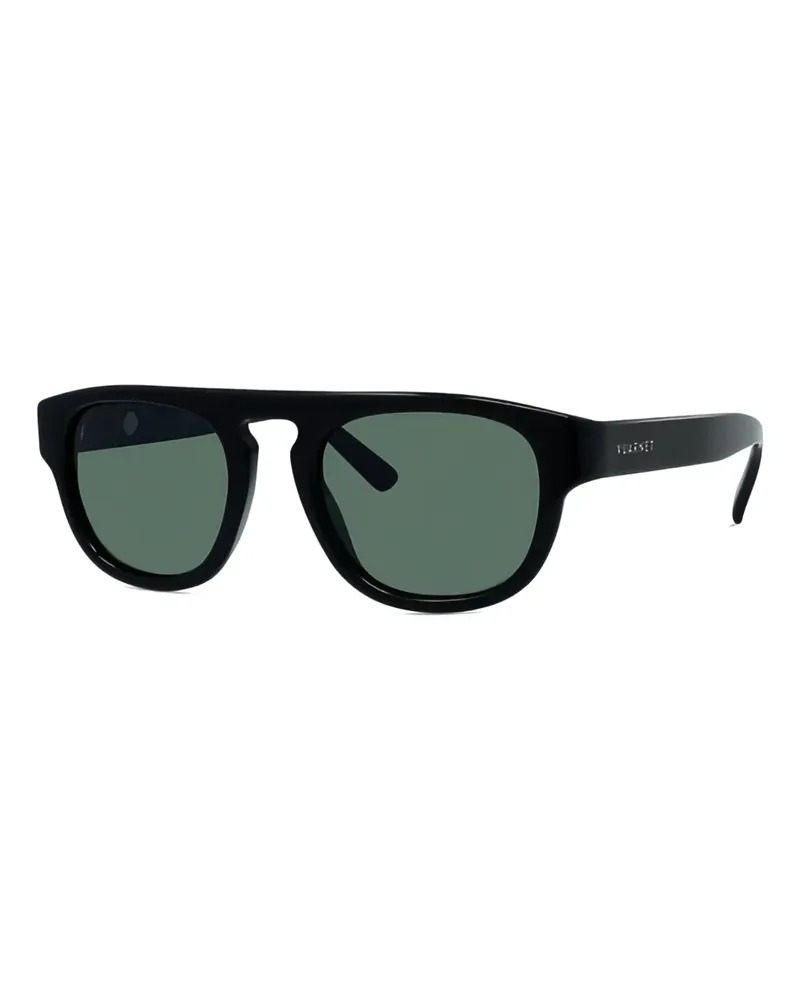 Vuarnet Belvedere Sonnenbrille mit rundem Gestell - Schwarz Schwarz