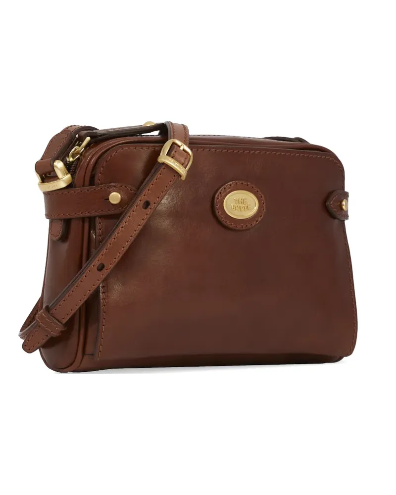 The Bridge Story Donna Schultertasche mit Logo-Schild - Braun Braun