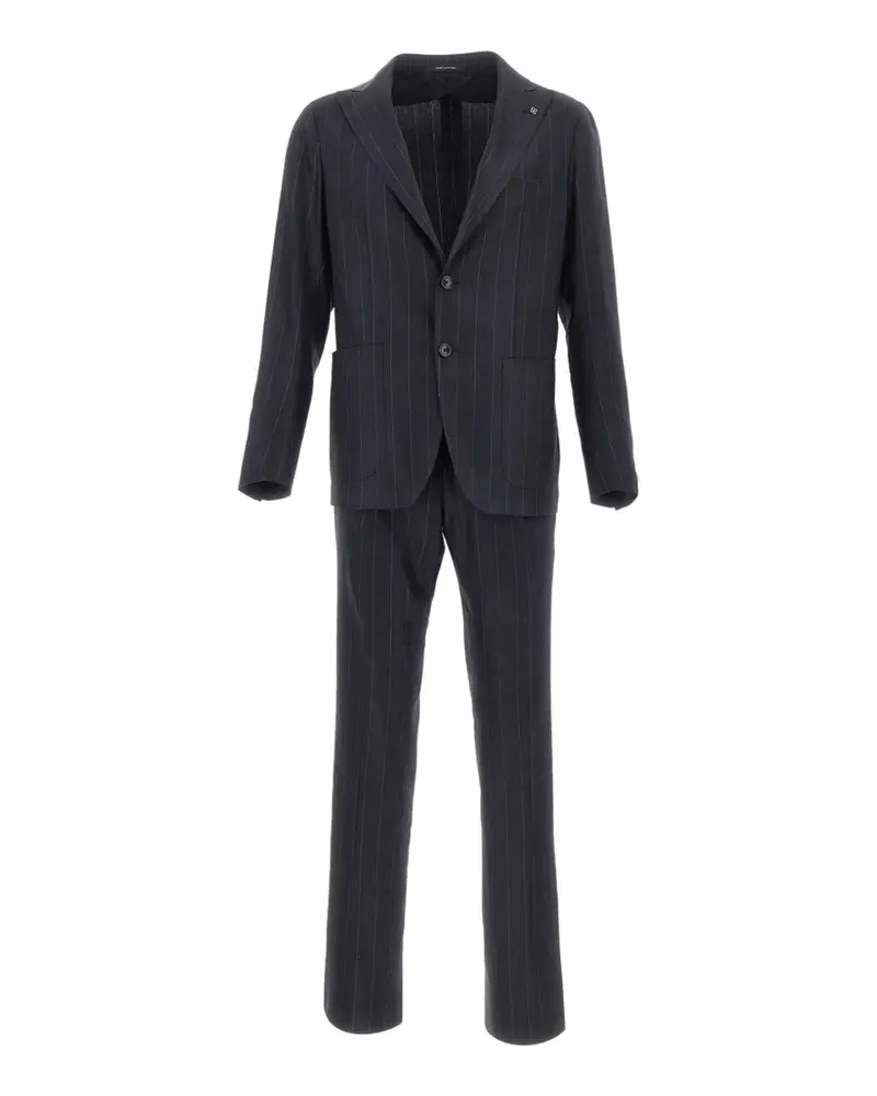 Tagliatore pinstripe-pattern patch-pocket suit - Blau Blau