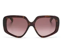 Mony Sonnenbrille mit Oversized-Gestell - Braun