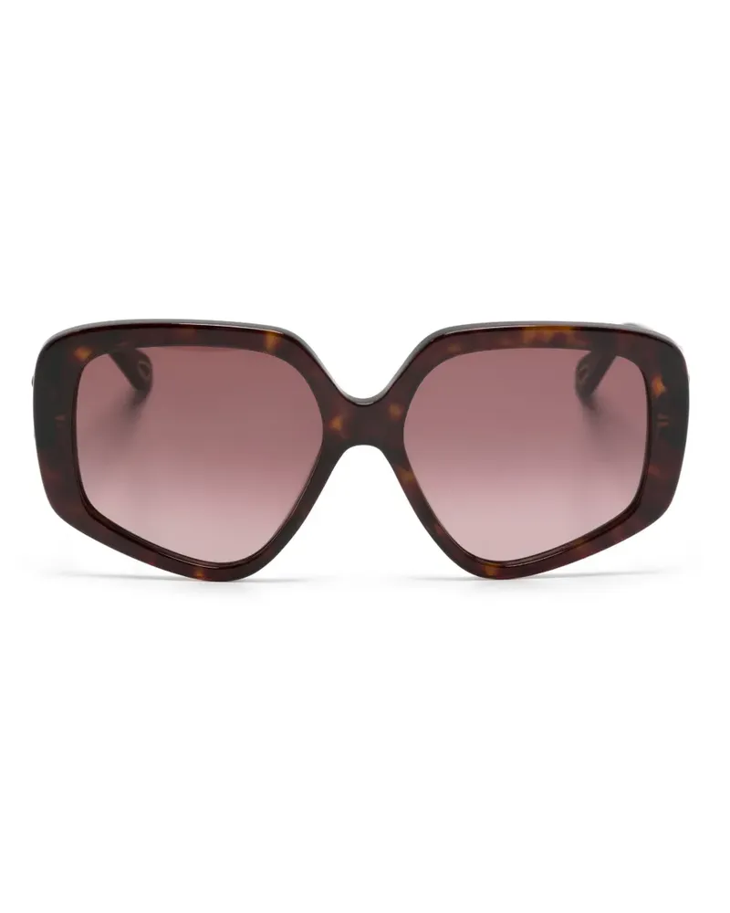 Chloé Mony Sonnenbrille mit Oversized-Gestell - Braun Braun