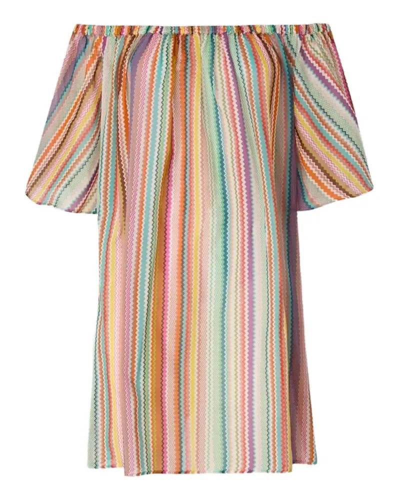 Missoni Schulterfreie Strandkleid mit Zickzackmuster - Nude Nude