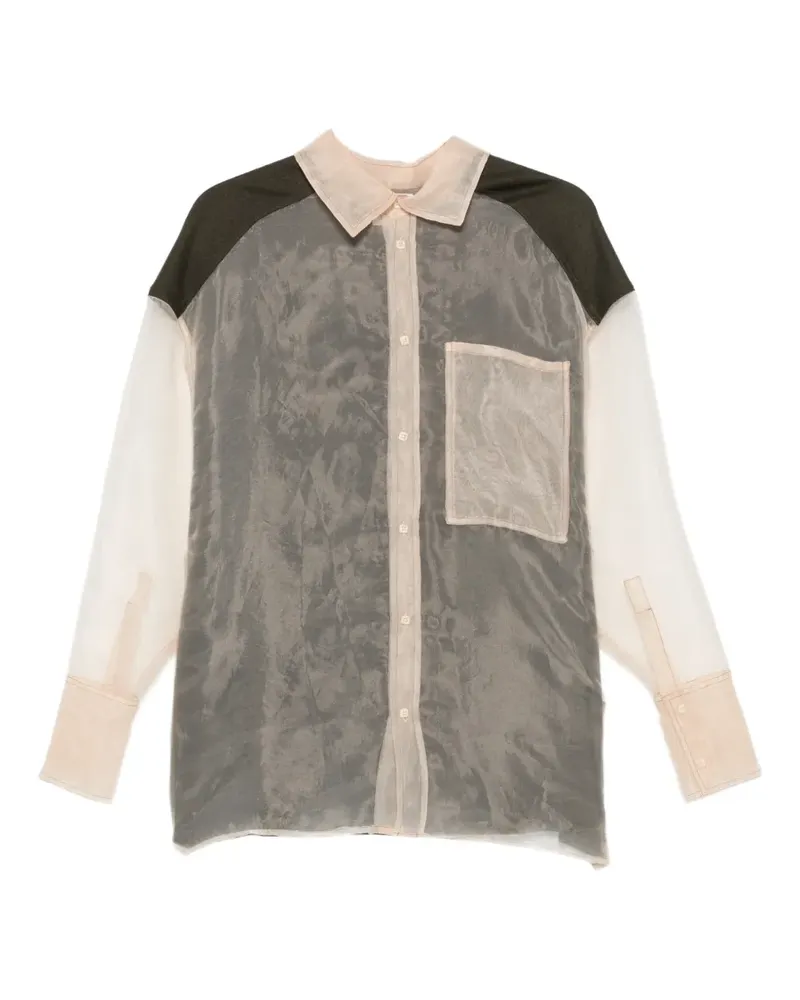 ALYSI Semi-transparentes Hemd - Grau Grau