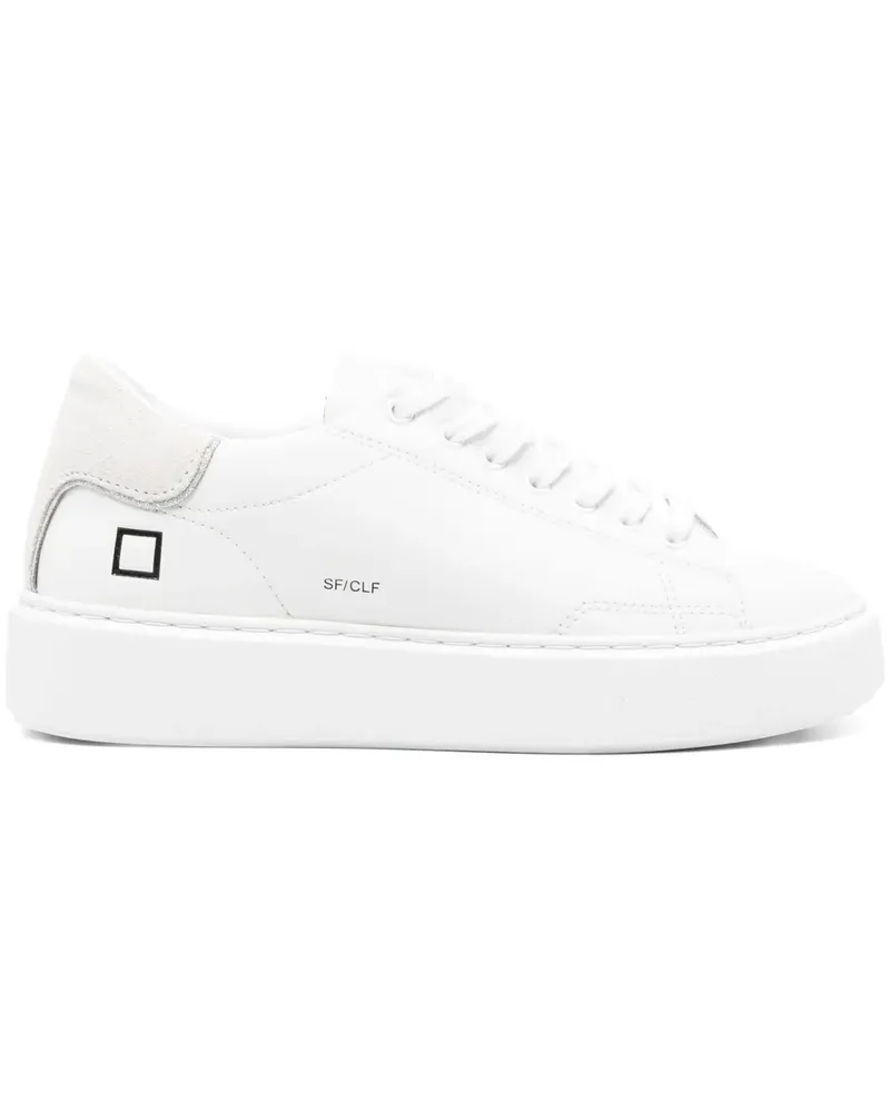 D.A.T.E. Sfera Sneakers mit Einsätzen - Weiß Weiß
