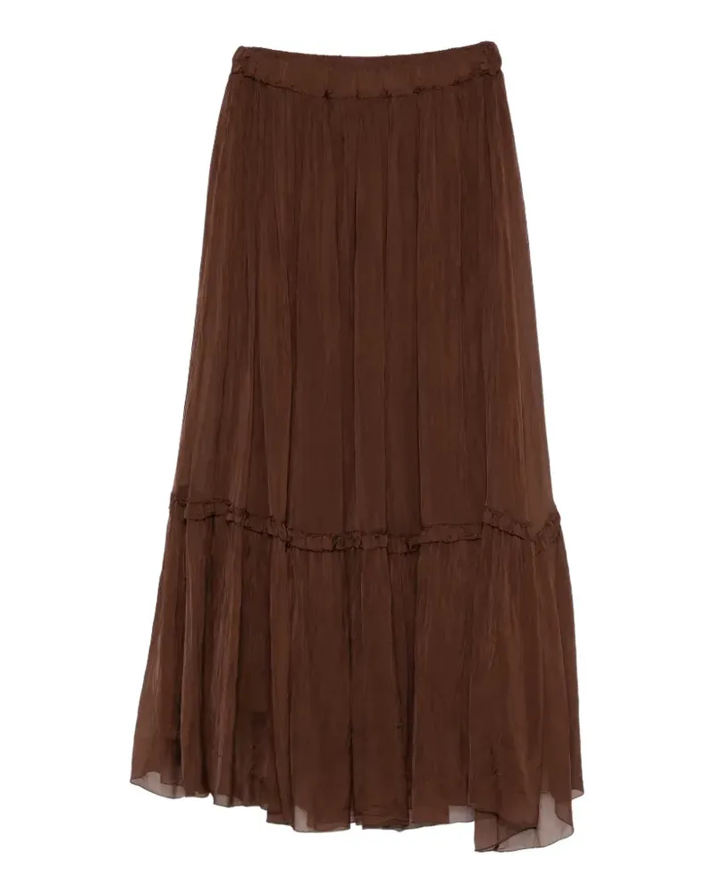 SOLOTRE ruffled tiered maxi skirt - Braun Braun