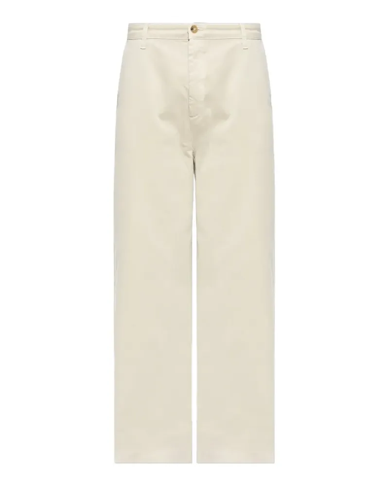 Frame Denim belt-loop straight-leg chino trousers - Nude Nude