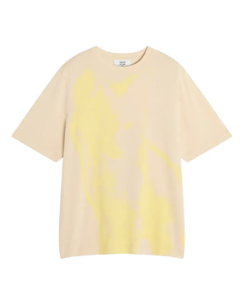 Kitsuné fox-print T-shirt - Nude Nude