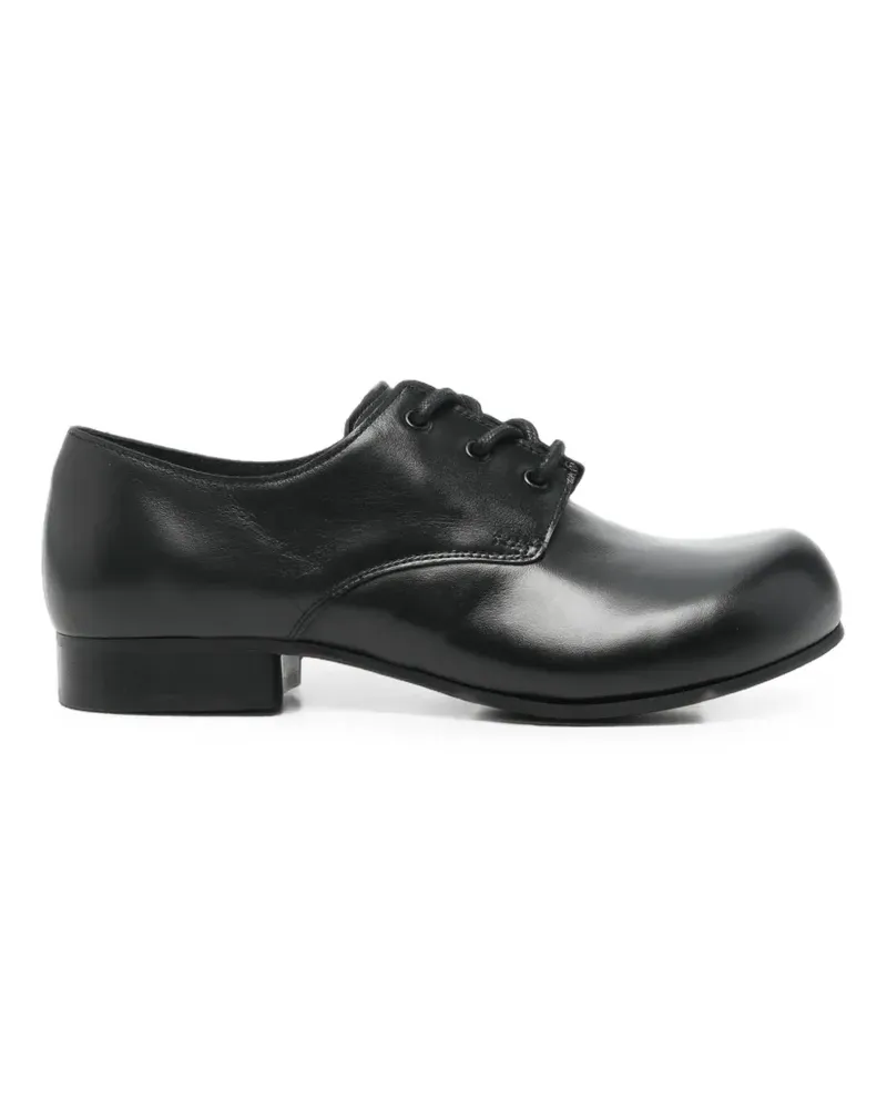 Comme des Garçons Derby-Schuhe mit umgeschlagener Kappe - Schwarz Schwarz