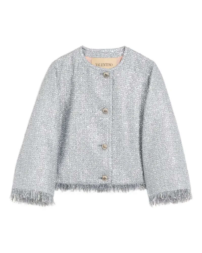 Valentino Garavani VLogo Signature Jacke mit Fransen - Silber Silber