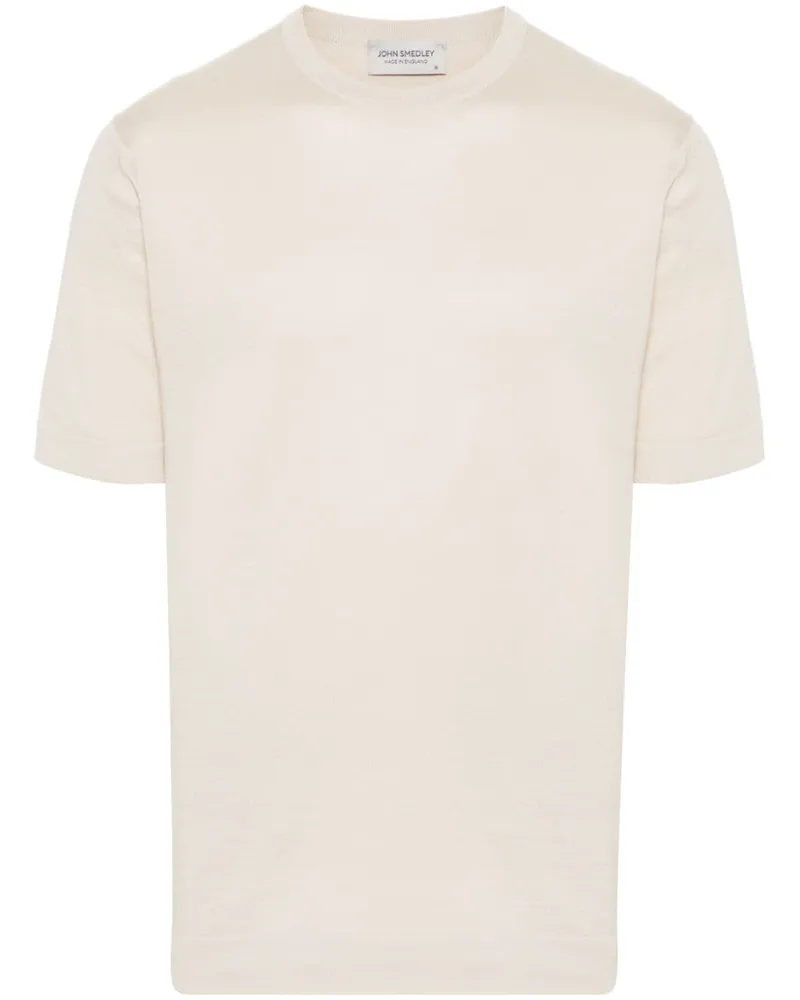 John Smedley Fein gestricktes T-Shirt - Nude Nude