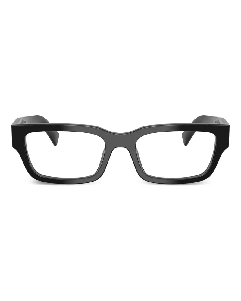 Prada Brille mit eckigem Gestell - Schwarz Schwarz