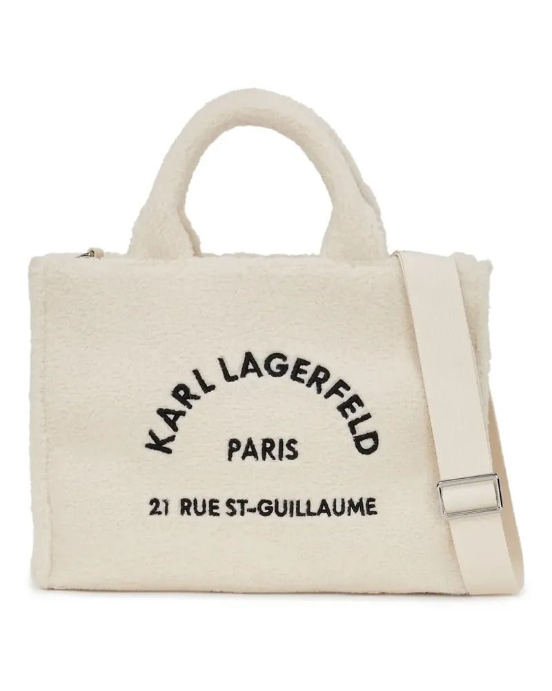 Karl Lagerfeld Mittelgroße eckige Tote Bag - Weiß Weiß