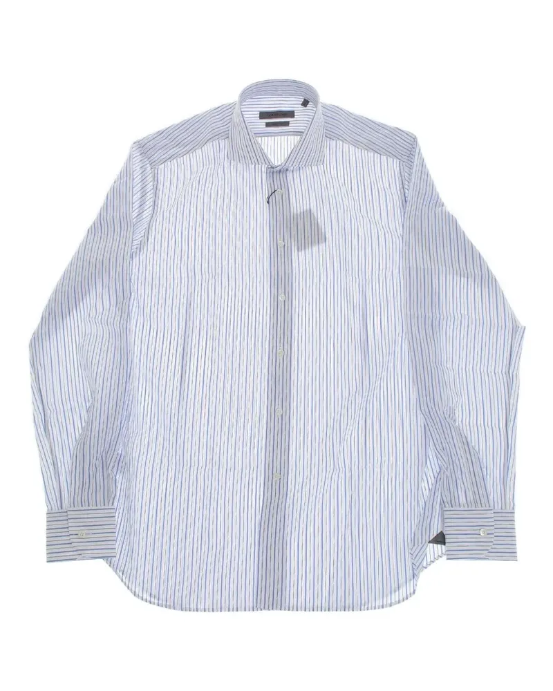 Corneliani striped wrinkle-free shirt - Weiß Weiß