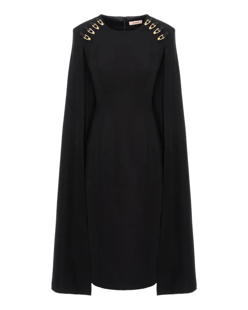 Murmur Mantle Midikleid - Schwarz Schwarz