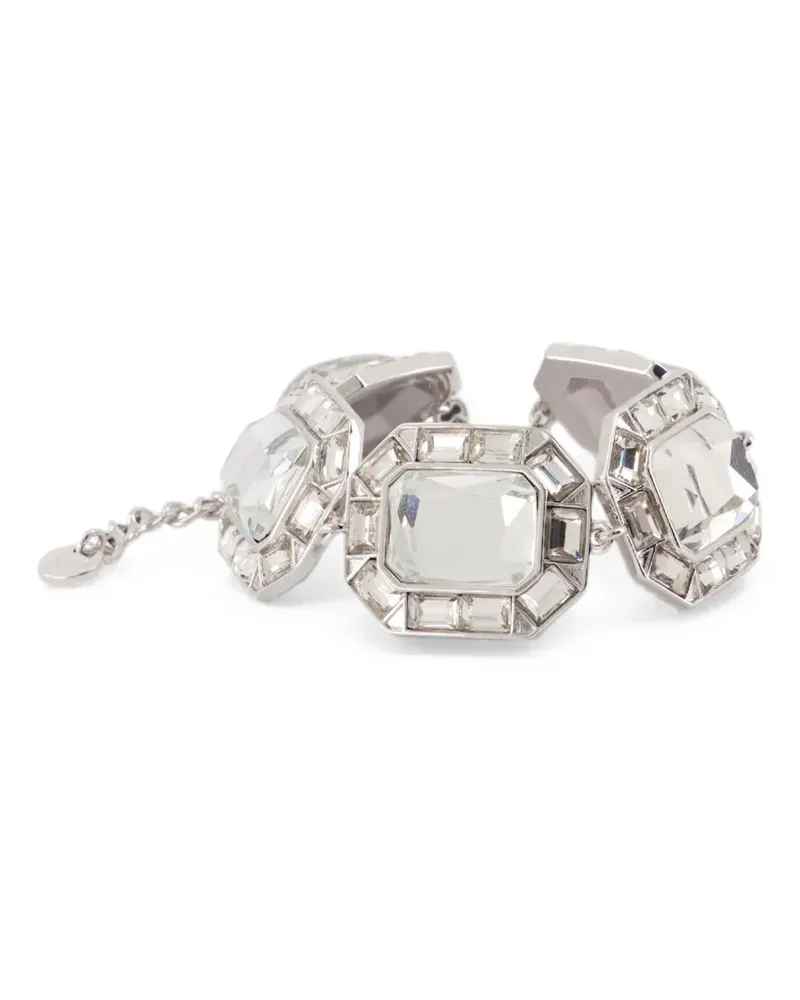 Self-Portrait crystal-embellished chain bracelet - Silber Silber