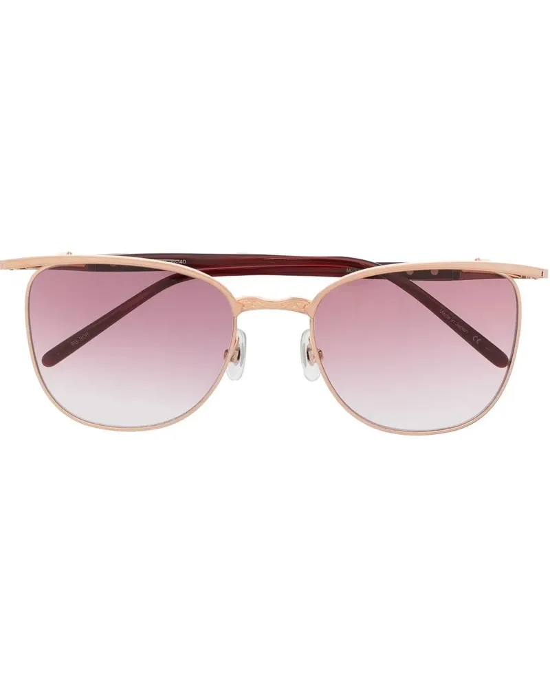 MATSUDA Sonnenbrille mit rundem Gestell - Gold Gold