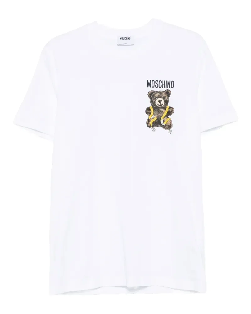 Moschino T-Shirt mit Teddy-Print - Weiß Weiß