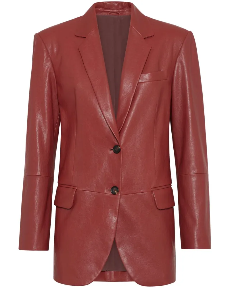 Brunello Cucinelli Sakko aus Leder - Orange Orange