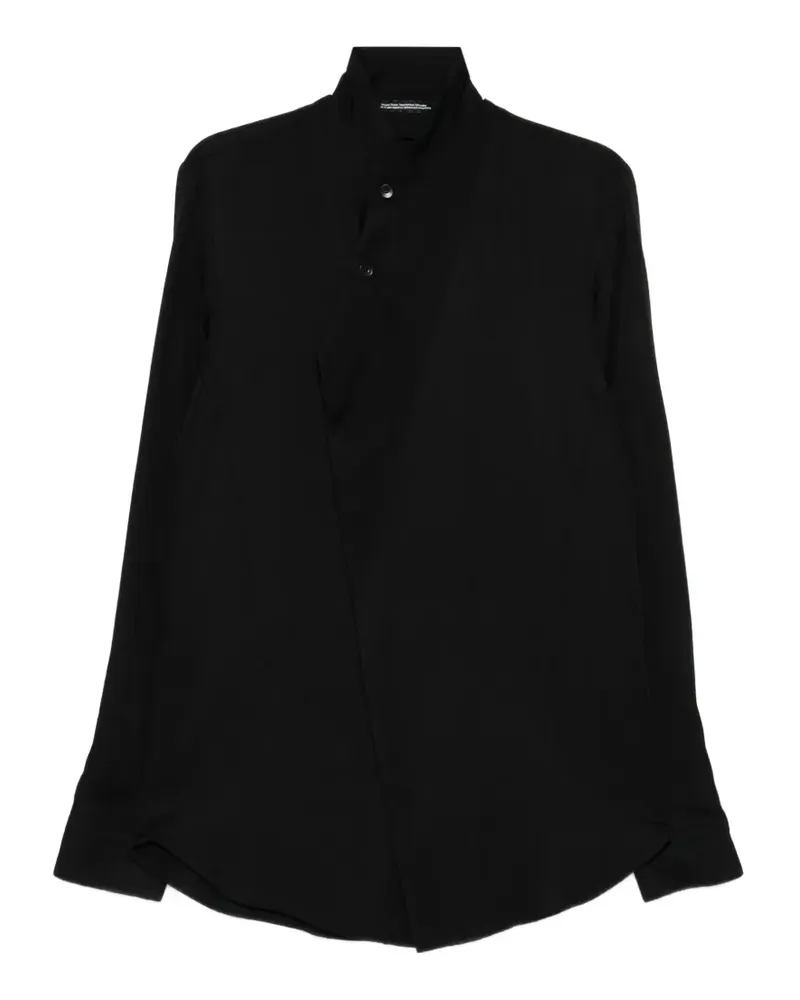 Julius coverd neck shirt - Schwarz Schwarz