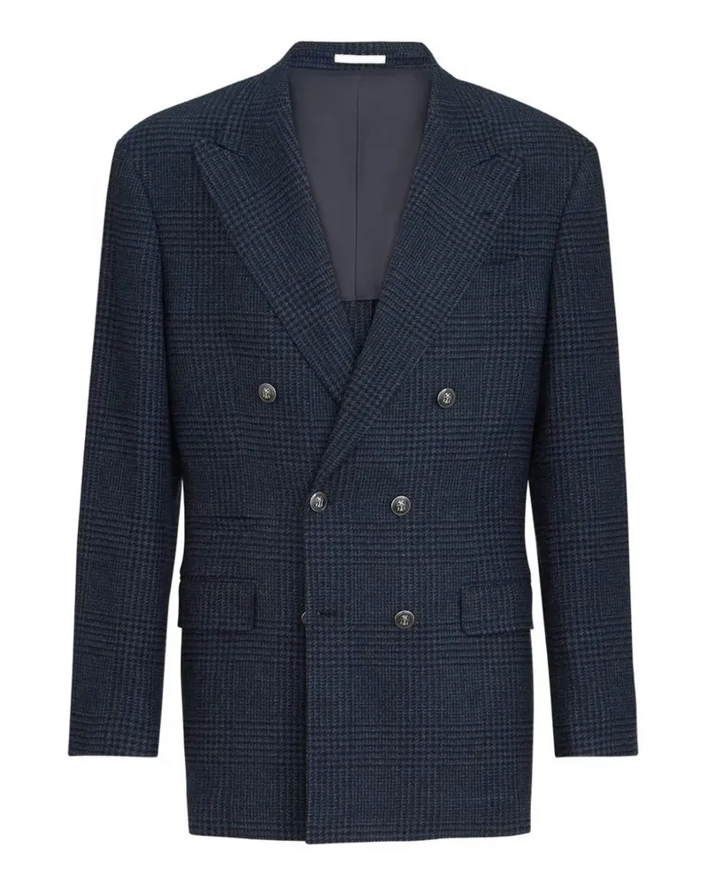 Brunello Cucinelli Doppelreihiges Sakko - Blau Blau