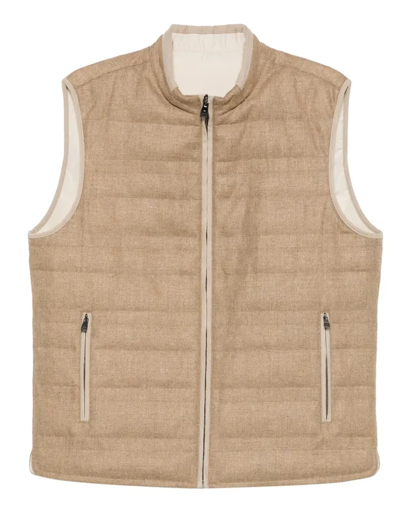 Corneliani quilted gilet - Nude Nude