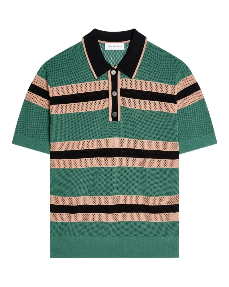 Dries van Noten striped polo shirt - Grün Grün