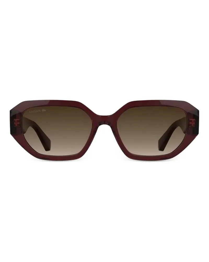 Lacoste Sonnenbrille mit geometrischem Gestell - Rot Rot