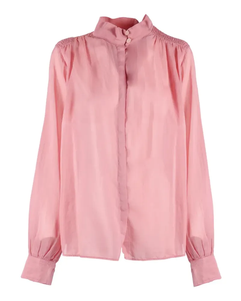 forte_forte bow-tie shirt - Rosa Rosa